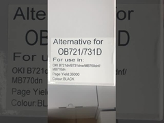 호환성 톤어 카트리지 블랙 45439002 OKI B731 MB770 프린터 톤어 키트용