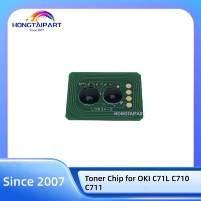 주문 CMYK Toner Chip 44318608 44318607 44318606 44318605 for OKI C71L C710 C711 Printer Cartridge Chip 온라인 제품