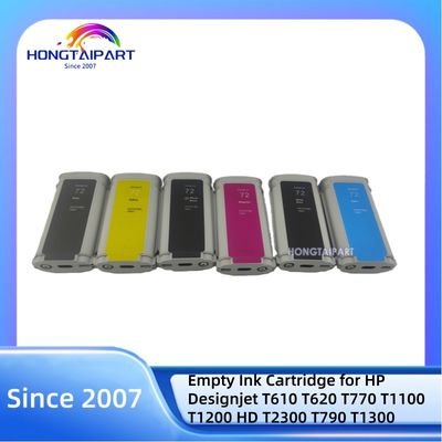 주문 130ML Empty Ink Cartridge 72 C9403A-MK C9370A-PK C9371A-C C9372A-M C9373A-Y C9374A-G Neutral Packing for HP Designjet Printers 온라인 제품