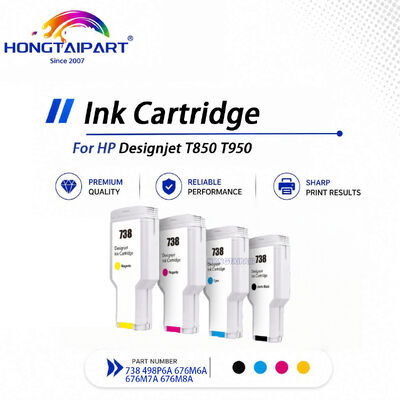 주문 Designjet T850 T950 498P6A 676M6A 676M7A 676M8A용 HP 738 잉크 카트리지 300ml 온라인 제품