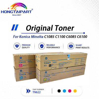 C1085 C1100 C6085 C6100 복사기를 위한 진짜 안정되어 있는 산출 Konica Minolta TN622 본래 토너